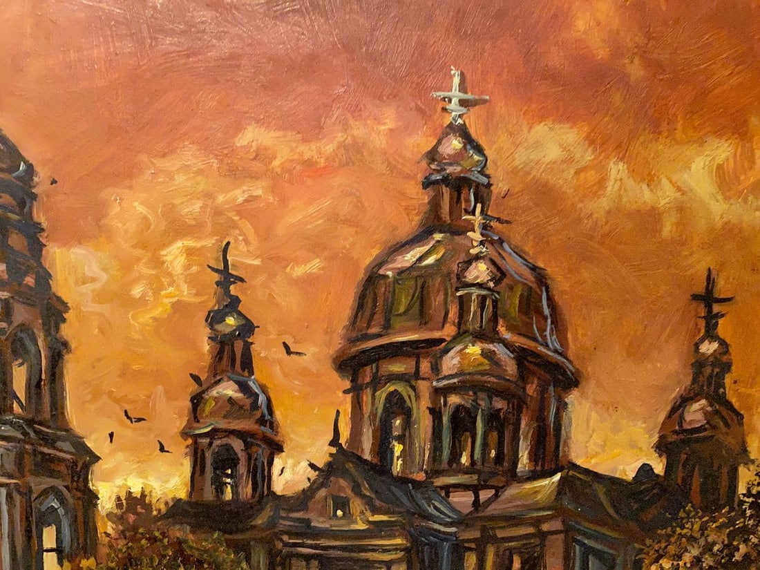 Oil painting Monastery Alexander Arkadievich Litvinov - 7