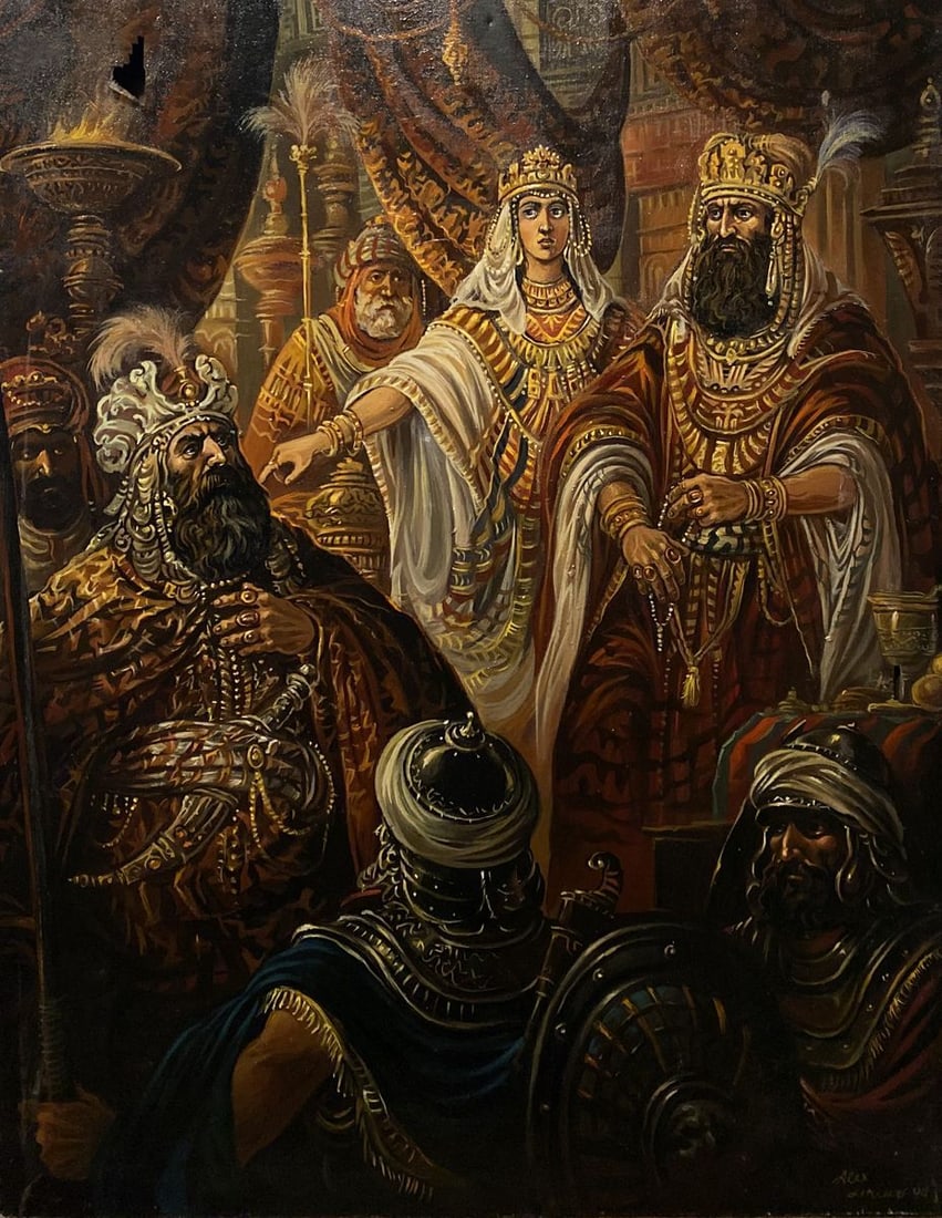 Oil painting Artaxers Aruan, Esther Alexander Arkadievich Litvinov: Title: Oil painting Artaxers Aruan, Esther Alexander Arkadievich Litvinov Description: NoLitv 639 *** ABOUT THIS PAINTING *** * TITLE: "Artaxers Aruan, Esther" * ARTISTS: Alexander Arkadievich Litvino