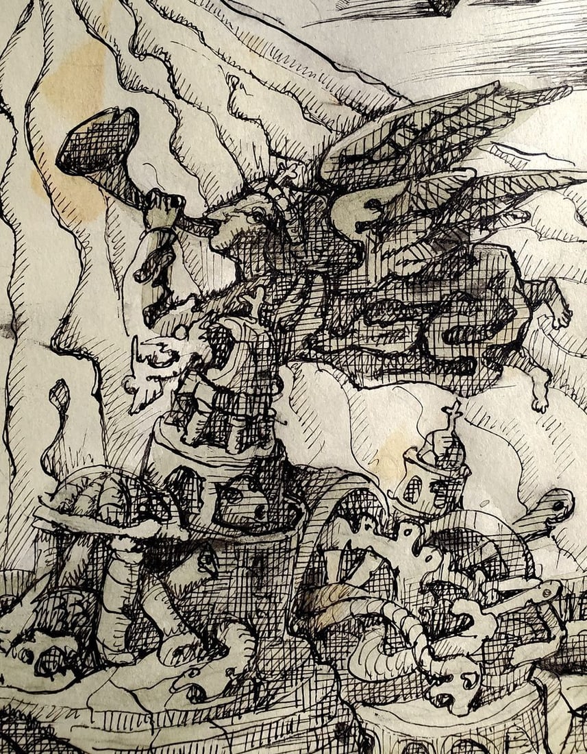 Watercolor painting Horsemen of the Apocalypse Litvinov Daniil Olegovich - 7
