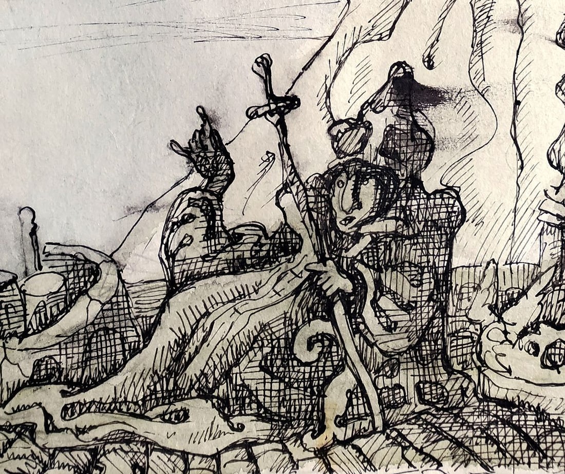 Watercolor painting Horsemen of the Apocalypse Litvinov Daniil Olegovich - 8