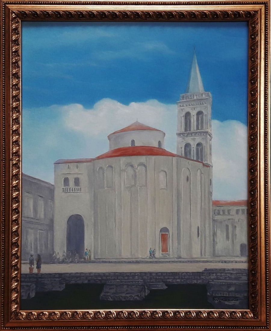 Oil painting Church of St. Donatus Vasily Korkishko: Title: Oil painting Church of St. Donatus Vasily Korkishko Description: NoKork 191 *** ABOUT THIS PAINTING *** * TITLE: "Church of St. Donatus" * ARTISTS: Vasily Korkishko * SIZE: 50x40