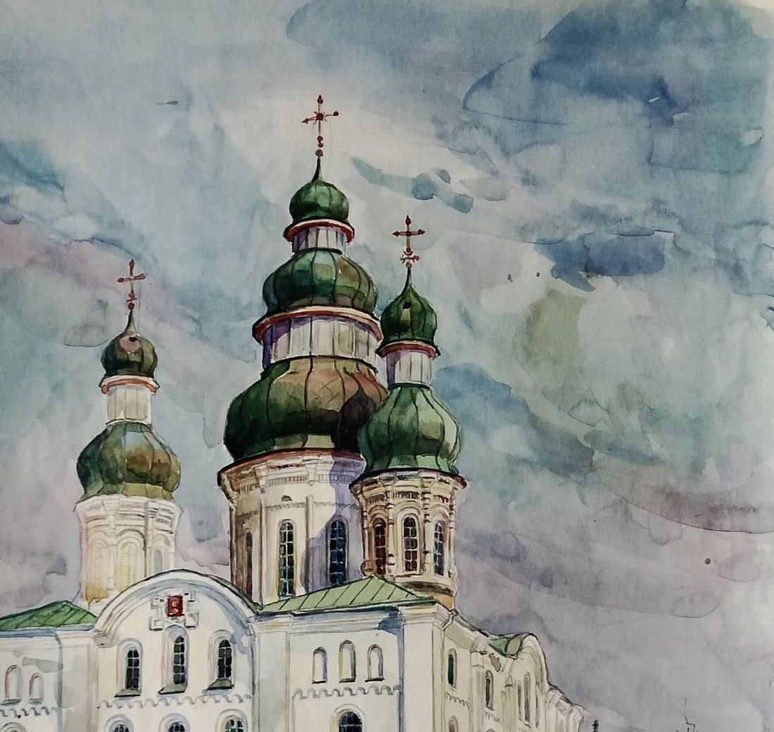 Watercolor painting Light breaks through silence Vitaly Duhnevich - 3