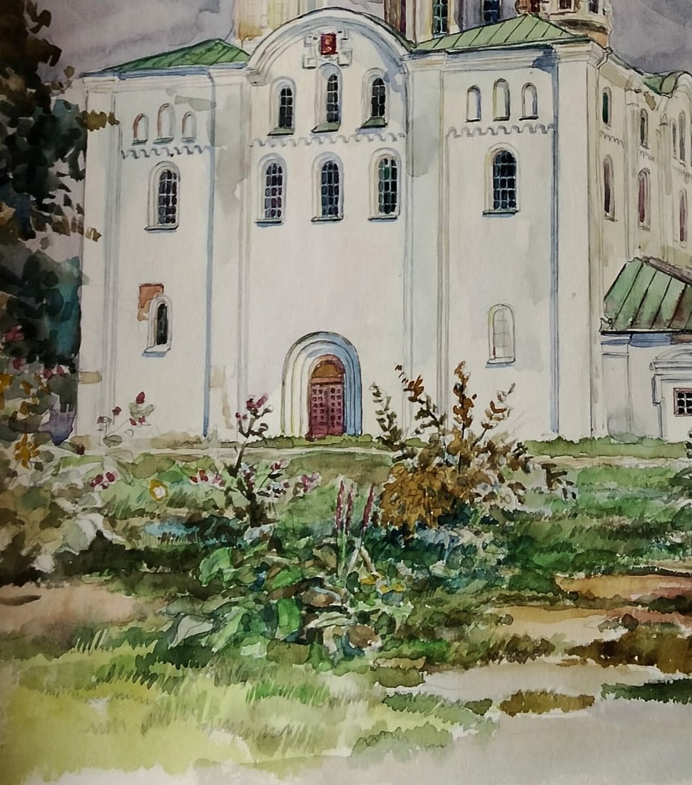 Watercolor painting Light breaks through silence Vitaly Duhnevich - 4