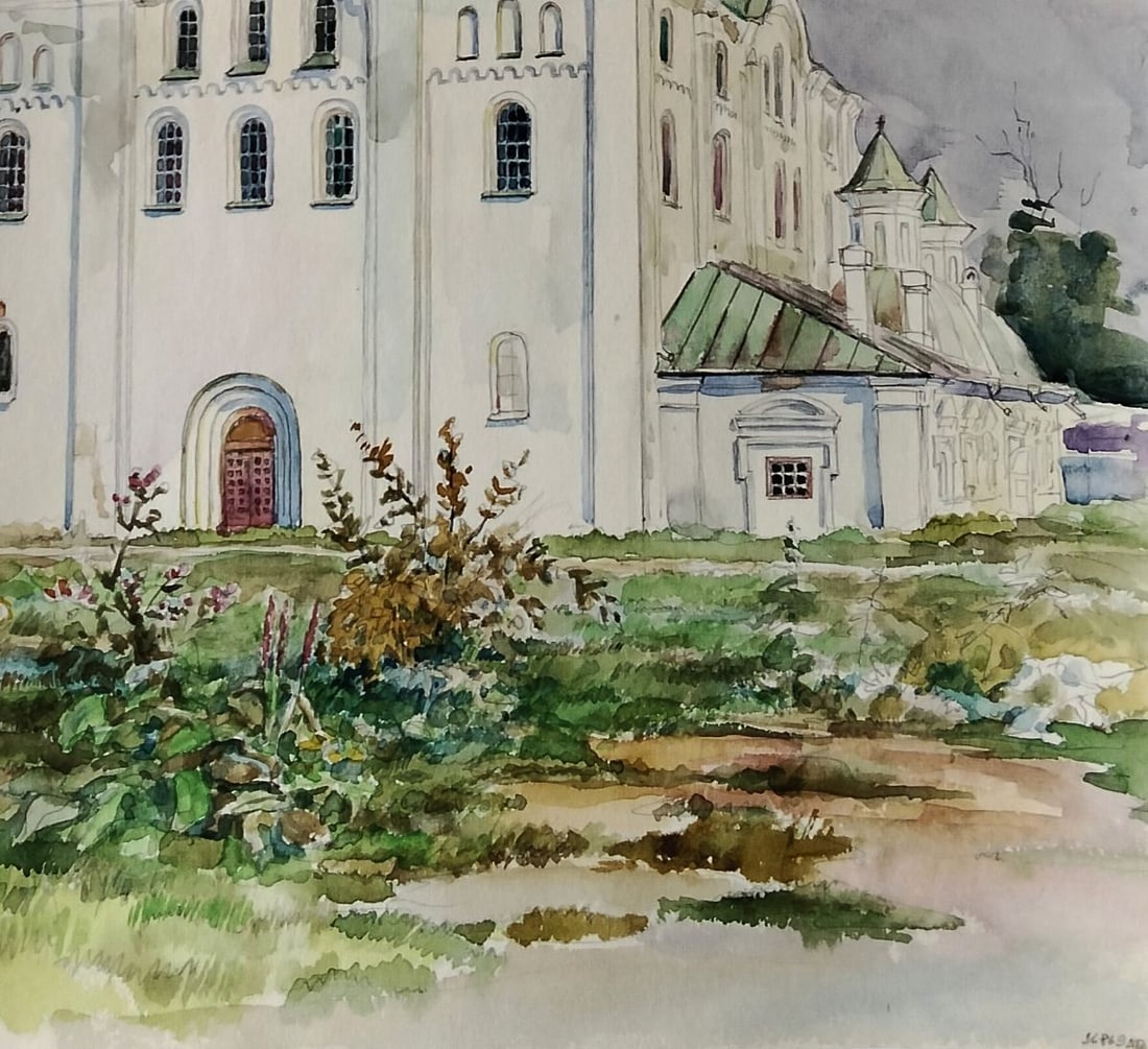 Watercolor painting Light breaks through silence Vitaly Duhnevich - 5