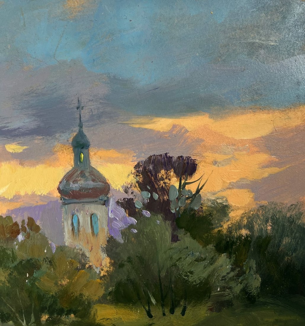 Oil painting The last rays over the temple Yuriy Suprunchuk - 6