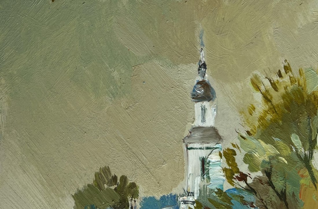 Oil painting At the village church Yuriy Suprunchuk - 6