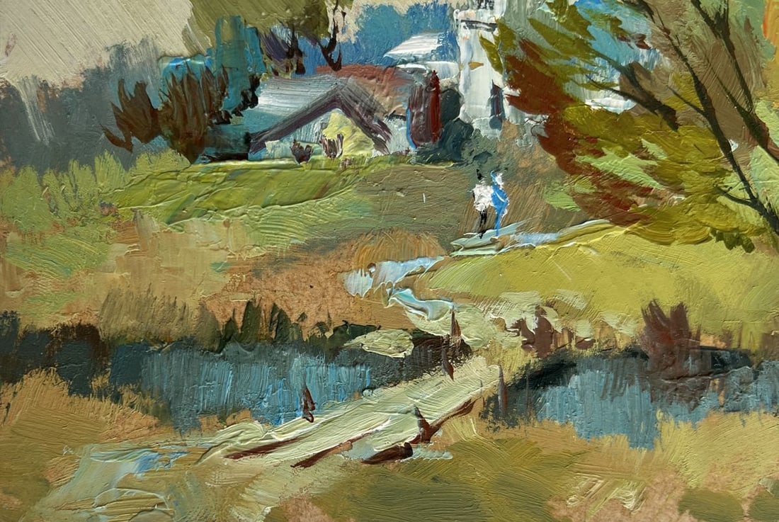 Oil painting At the village church Yuriy Suprunchuk - 7