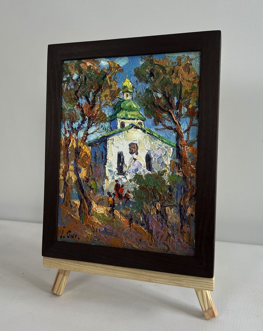 Oil painting Autumn church bells Oksana Kalenyuk - 2