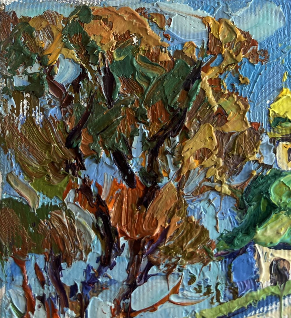 Oil painting Autumn church bells Oksana Kalenyuk - 5