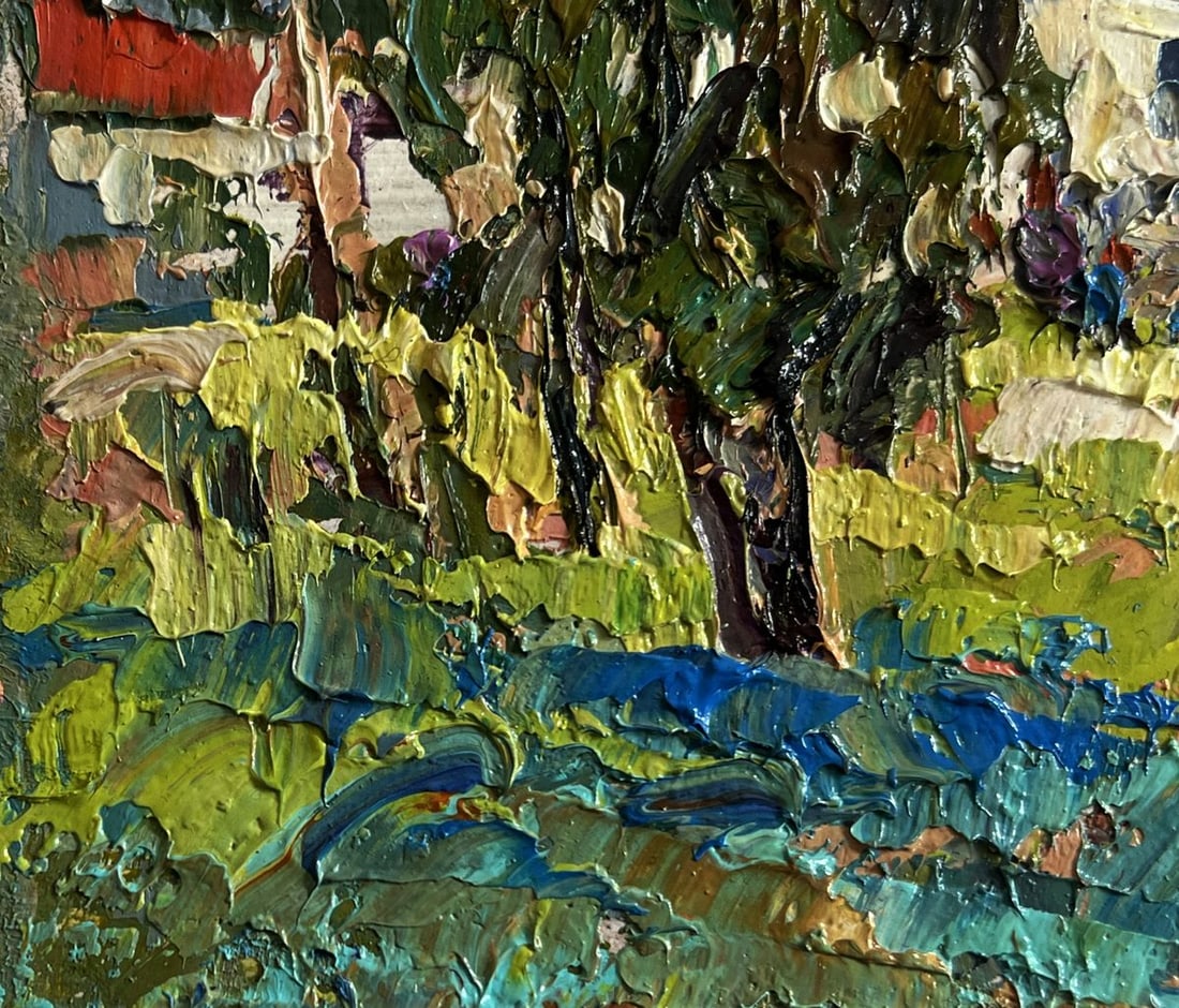 Oil painting Hike to the monastery Oksana Kalenyuk - 5