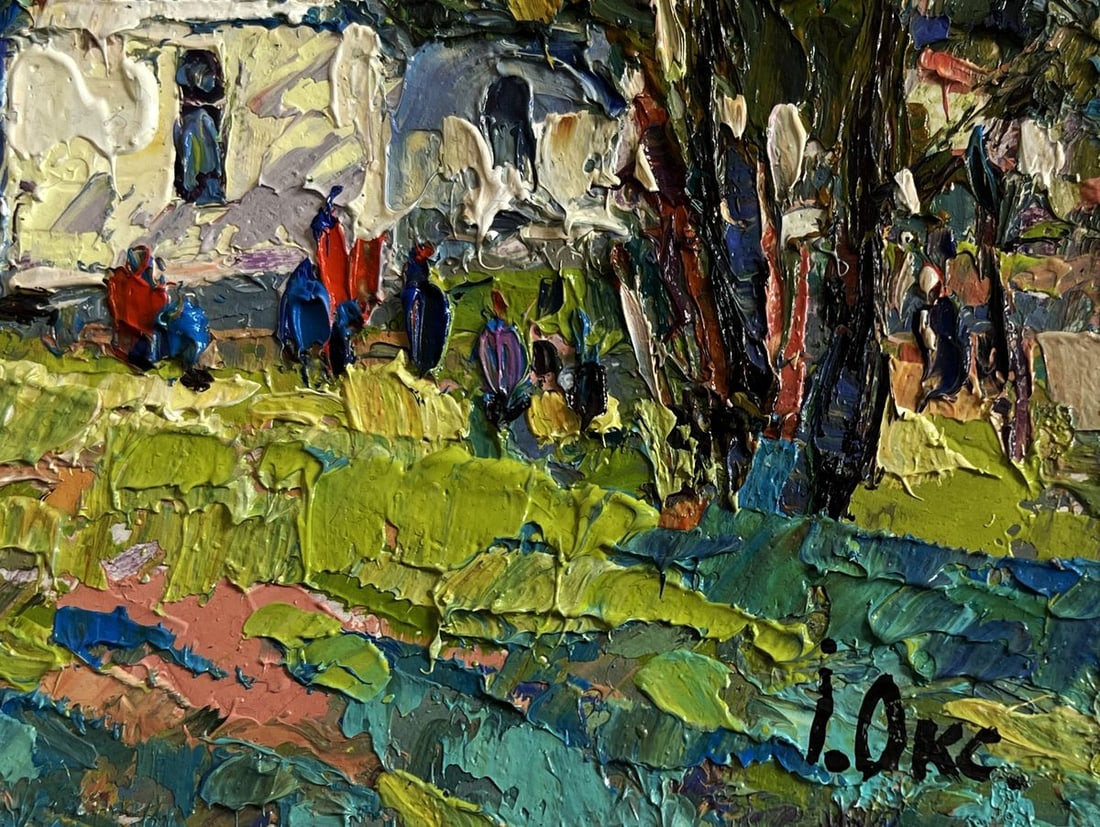 Oil painting Hike to the monastery Oksana Kalenyuk - 7