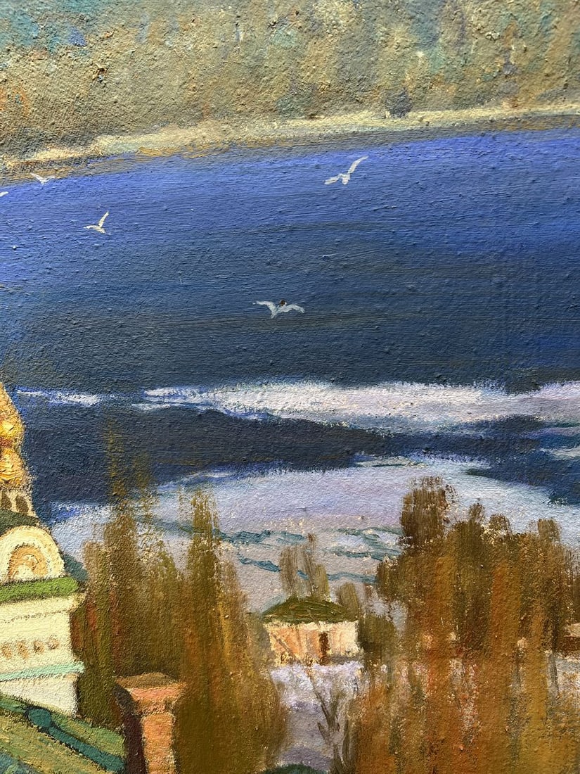 Oil painting It's March in the city V. Mishurovsky - 6