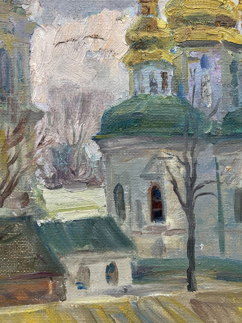 Oil painting Spring in Lavra V. Mishurovsky - 4