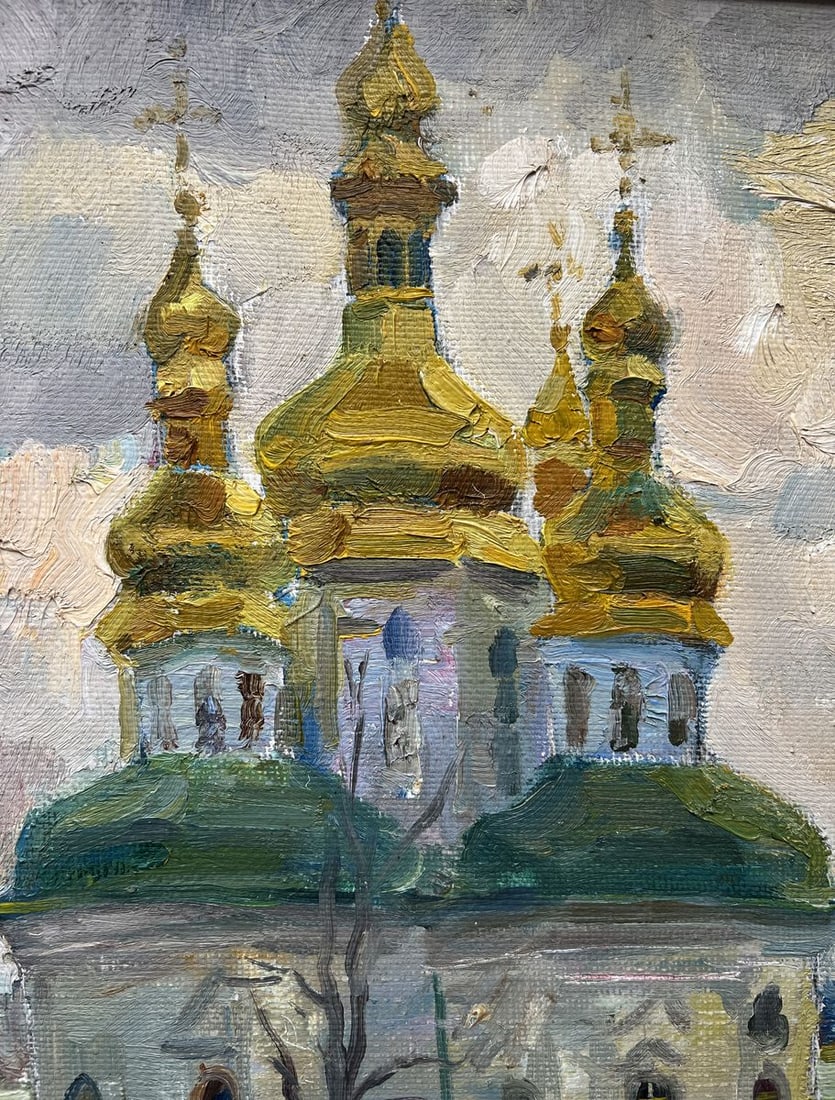Oil painting Spring in Lavra V. Mishurovsky - 5