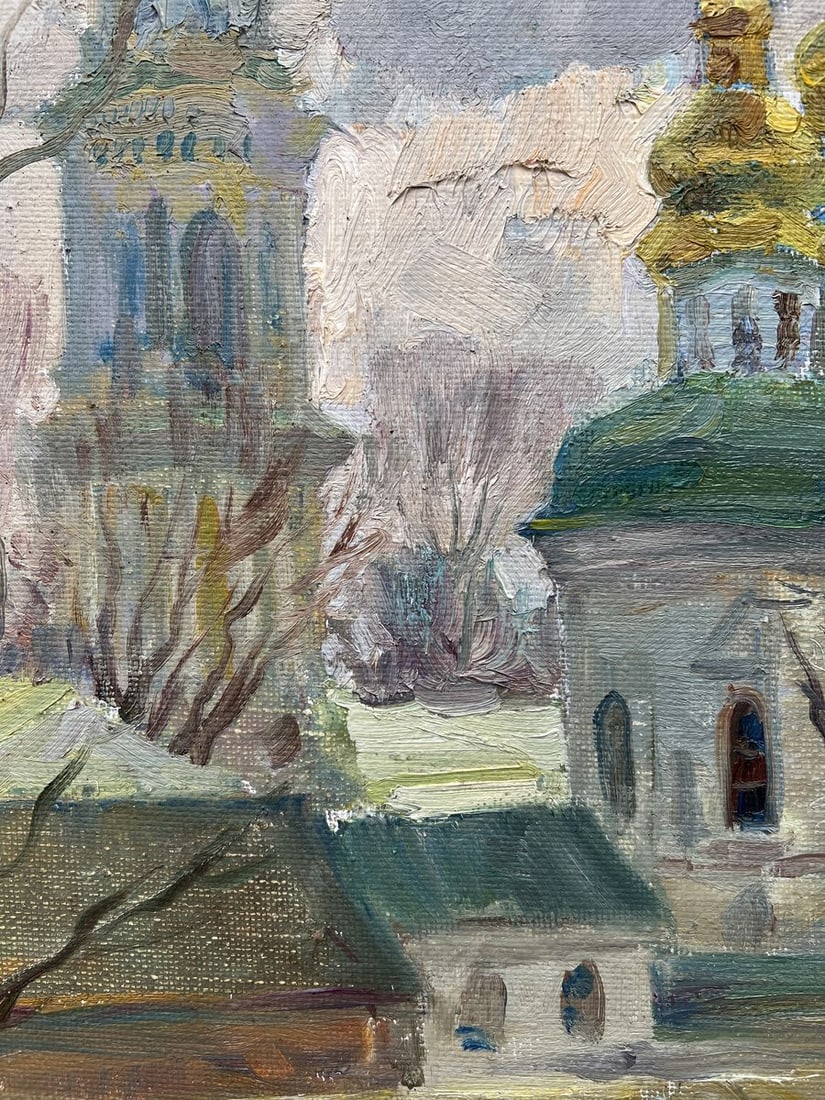 Oil painting Spring in Lavra V. Mishurovsky - 8