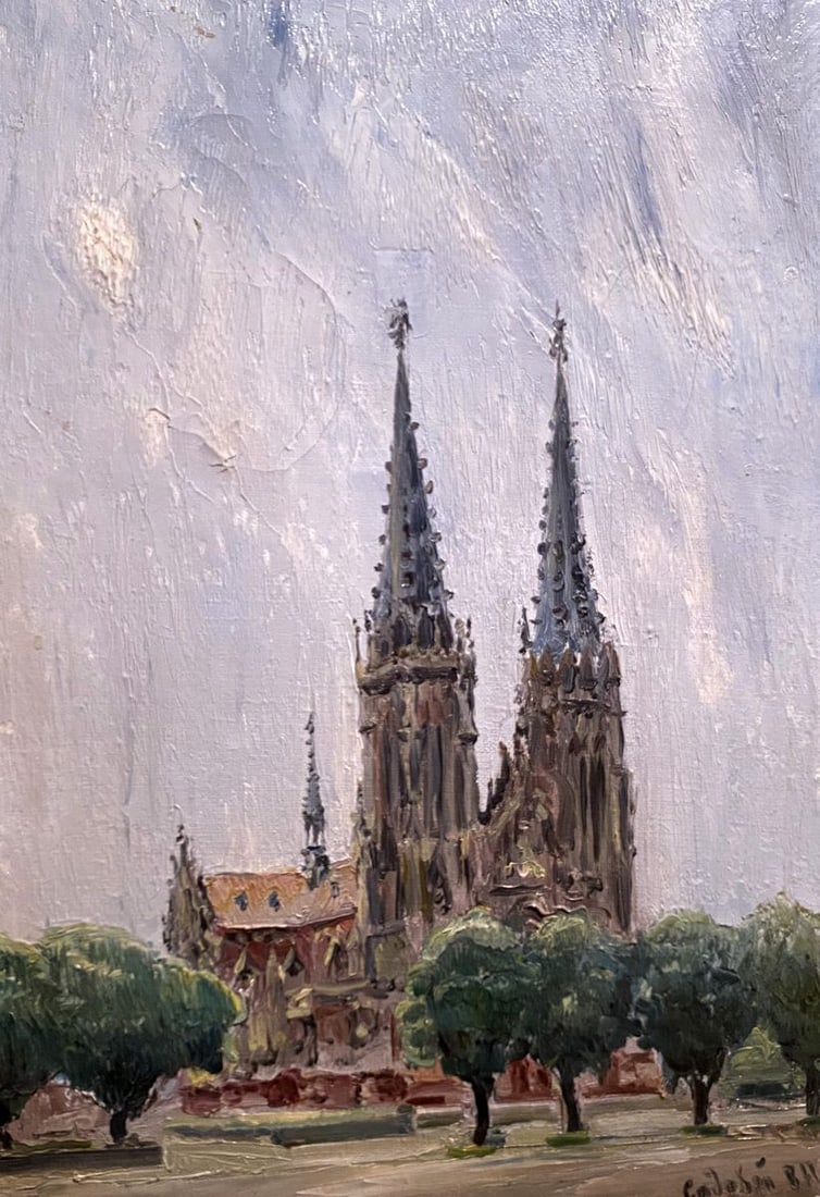 Oil painting St. Nicholas Church Vladimir Sadovoy: Title: Oil painting St. Nicholas Church Vladimir Sadovoy Description: NoGS 398 *** ABOUT THIS PAINTING *** * TITLE: "St. Nicholas Church" * ARTISTS: Vladimir Sadovoy * SIZE: 40x27 cm/'15.74x10.62 inch