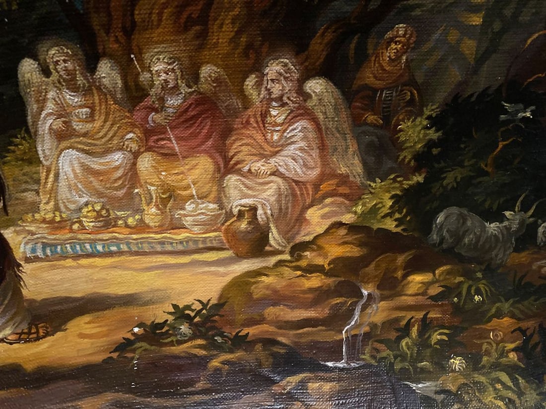 Oil painting The appearance of the angels to Abraham Alexander Arkadievich Litvinov - 4