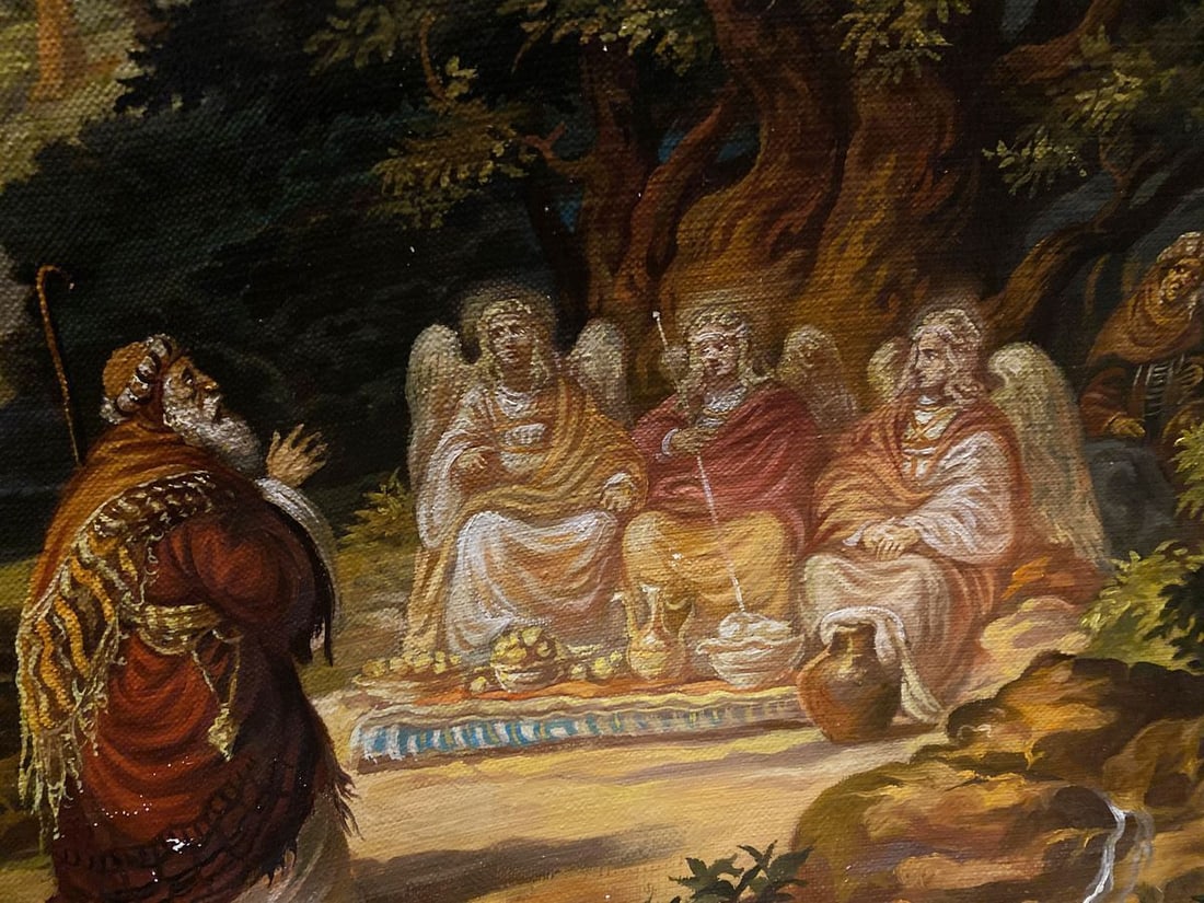 Oil painting The appearance of the angels to Abraham Alexander Arkadievich Litvinov - 5