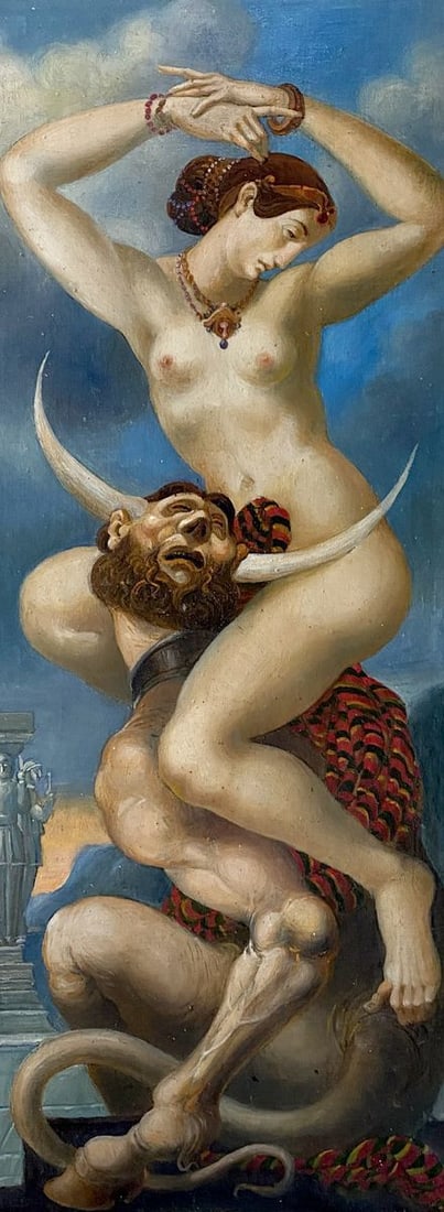 Oil painting Abduction of a woman Litvinov Oleg Arkad'yevich (1 of 8)