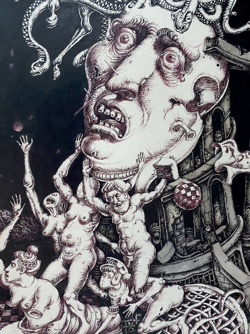 Ink painting Triumph of Leda Litvinov Oleg Arkad'yevich - 4