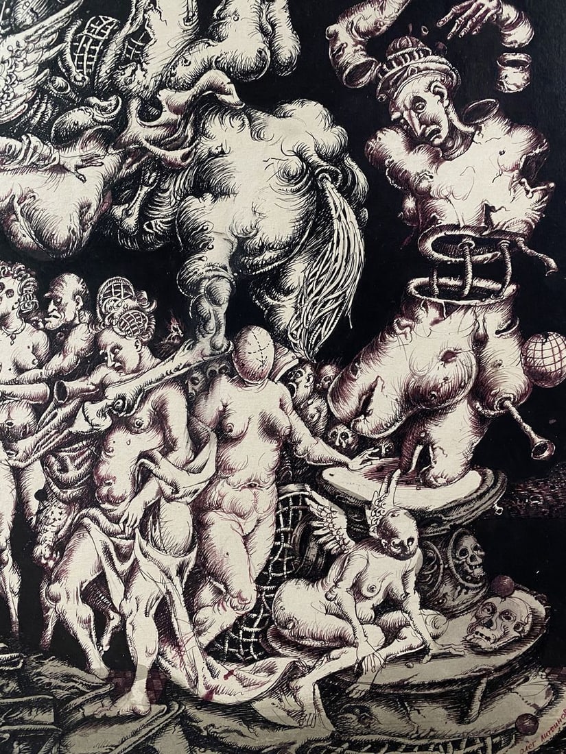 Ink painting Triumph of Leda Litvinov Oleg Arkad'yevich - 2