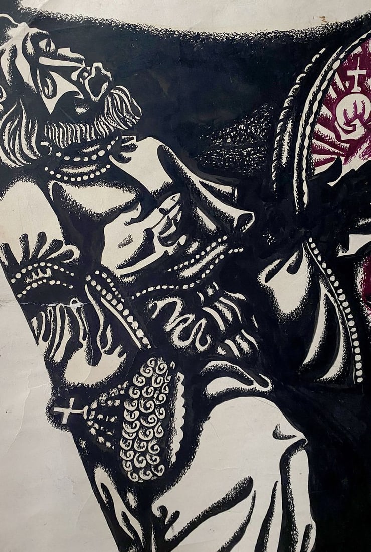Ink painting Tsar Boris Litvinov Oleg Arkad'yevich - 7