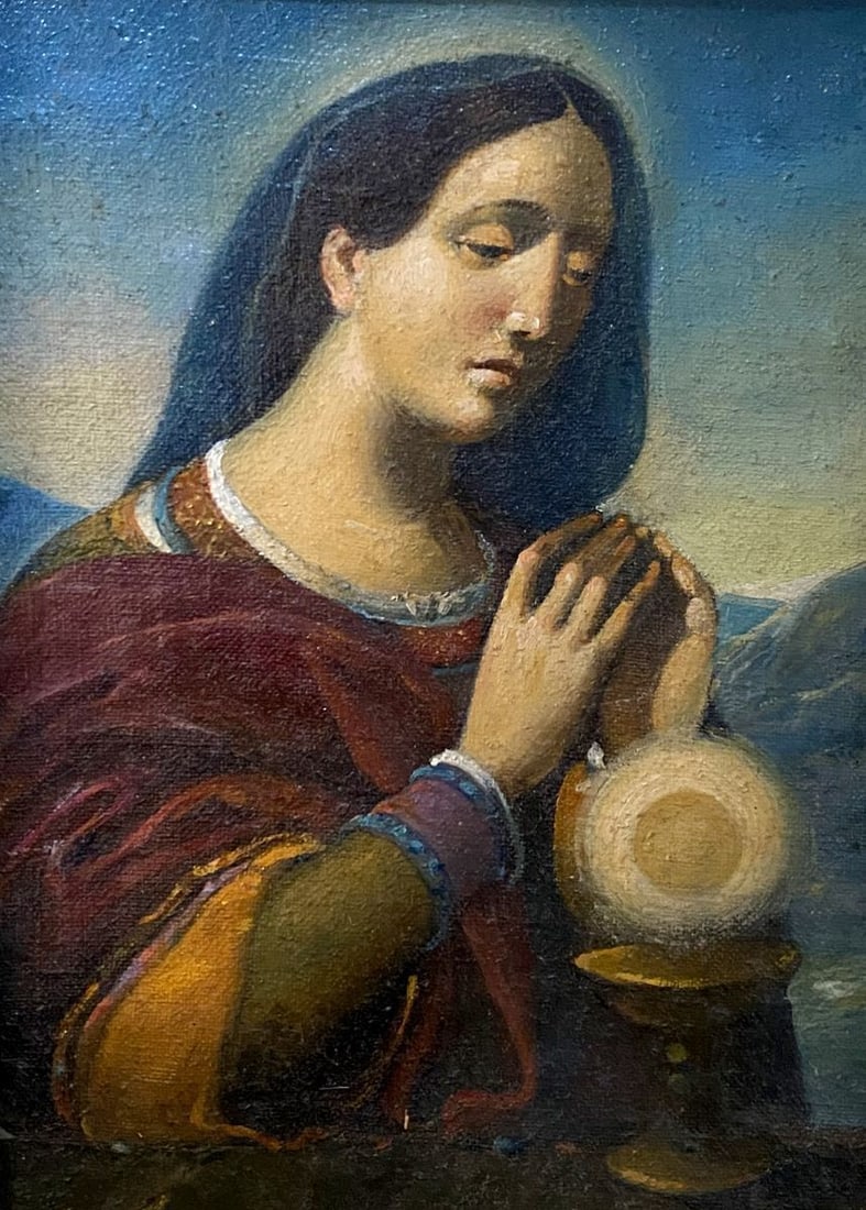 Oil painting Mother of God Litvinov Oleg Arkad'yevich: Title: Oil painting Mother of God Litvinov Oleg Arkad'yevich Description: NoLitv 459 *** ABOUT THIS PAINTING *** * TITLE: "Mother of God" * ARTISTS: Litvinov Oleg Arkad'yevich * SIZE: 16.5x26 cm/'6.49