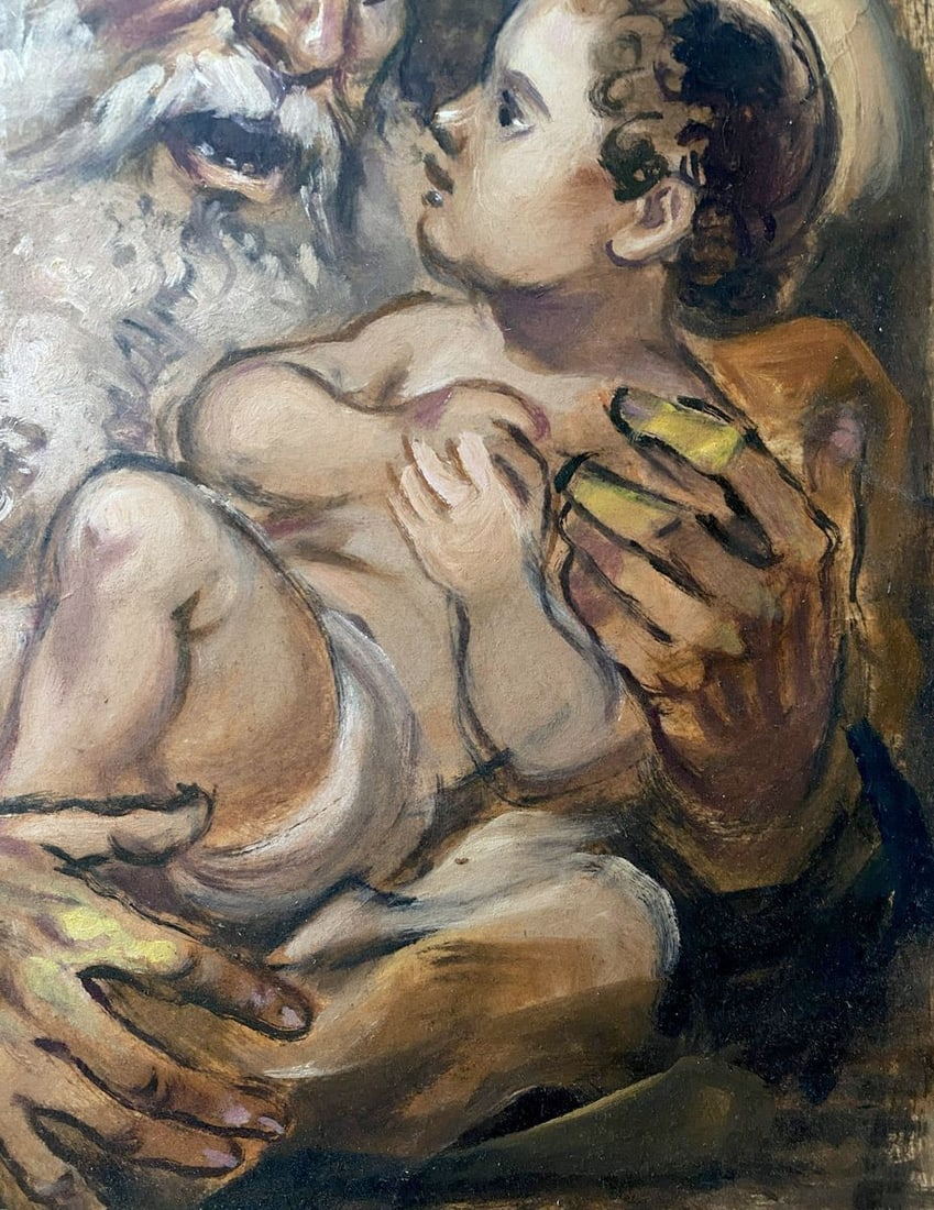 Oil painting Candlemas Alexander Arkadievich Litvinov - 3