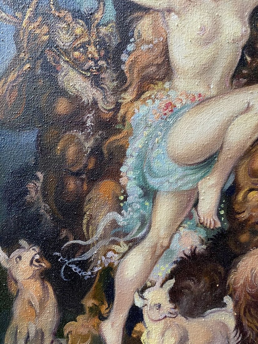 Oil painting Bacchante Alexander Arkadievich Litvinov - 10