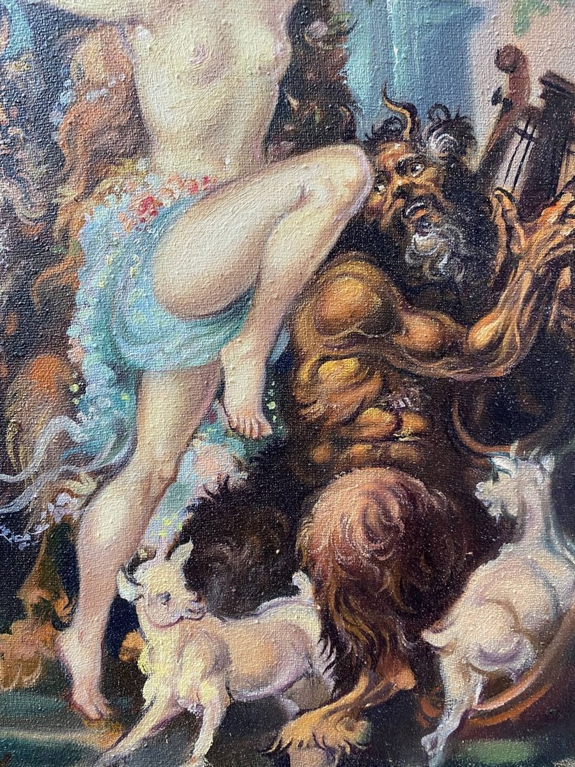 Oil painting Bacchante Alexander Arkadievich Litvinov - 2
