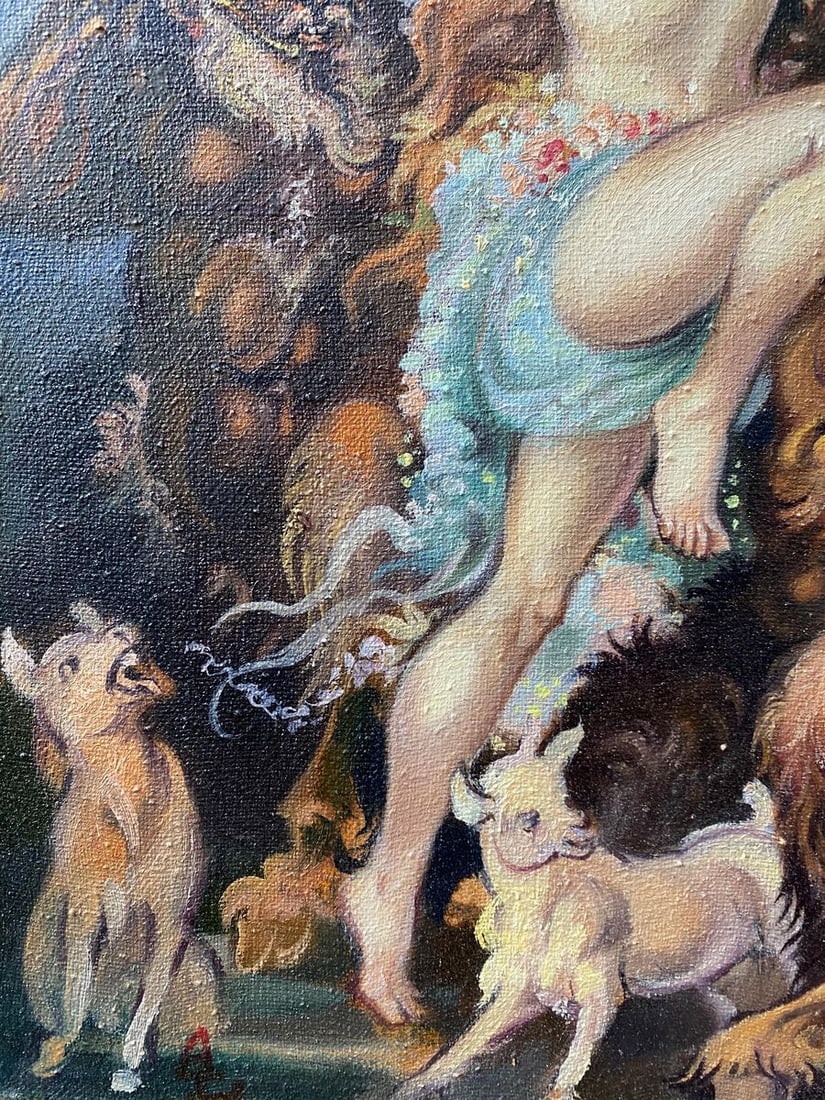 Oil painting Bacchante Alexander Arkadievich Litvinov - 3