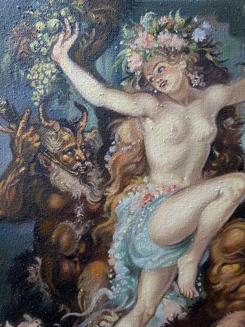 Oil painting Bacchante Alexander Arkadievich Litvinov - 5