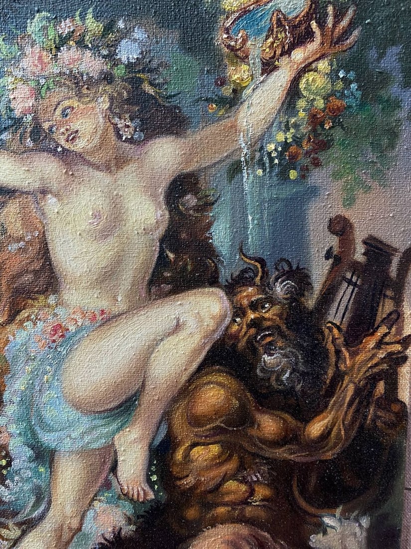 Oil painting Bacchante Alexander Arkadievich Litvinov - 6