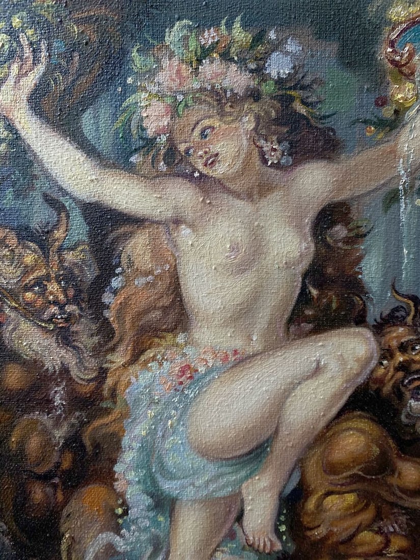 Oil painting Bacchante Alexander Arkadievich Litvinov - 7