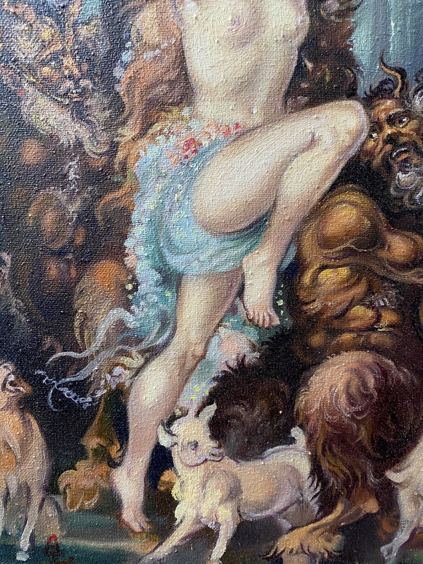 Oil painting Bacchante Alexander Arkadievich Litvinov - 8