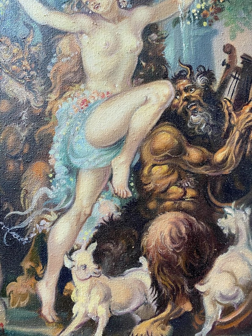 Oil painting Bacchante Alexander Arkadievich Litvinov - 9