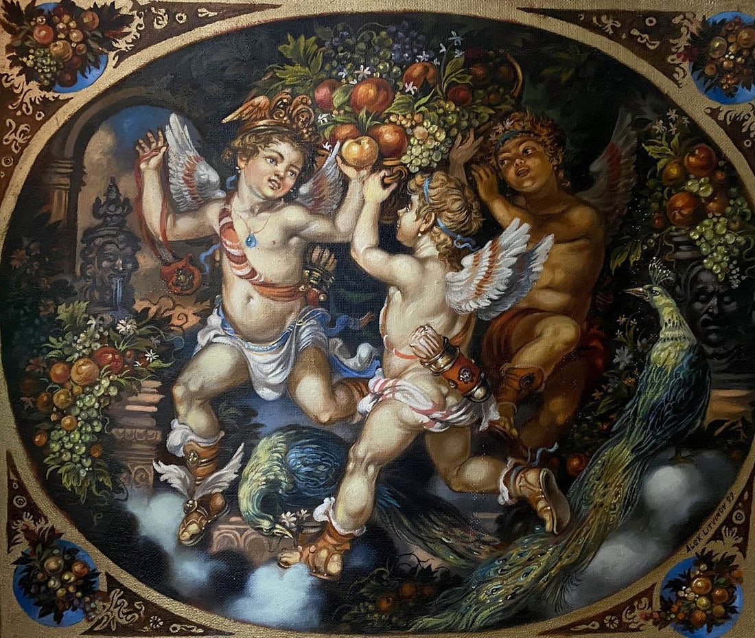 Oil painting Demeter's Gifts Alexander Arkadievich Litvinov: Title: Oil painting Demeter's Gifts Alexander Arkadievich Litvinov Description: NoLitv 150 *** ABOUT THIS PAINTING *** * TITLE: "Demeter's Gifts" * ARTISTS: Alexander Arkadievich Litvinov * SIZE: 58x5