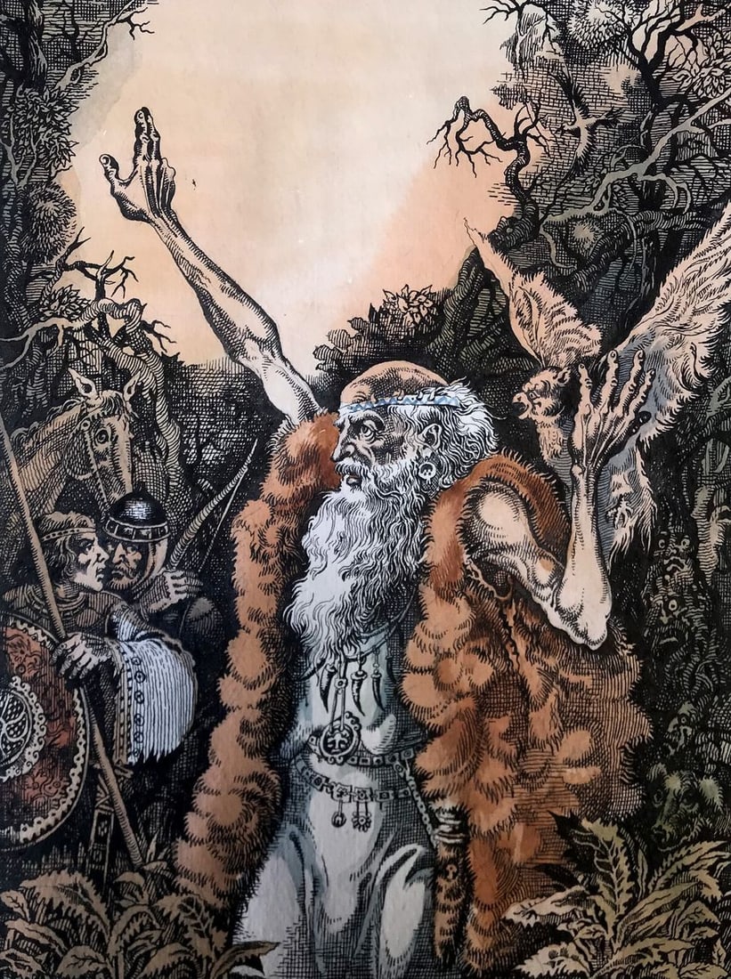 Watercolor painting Prophet Alexander Arkadievich Litvinov (1 of 12)
