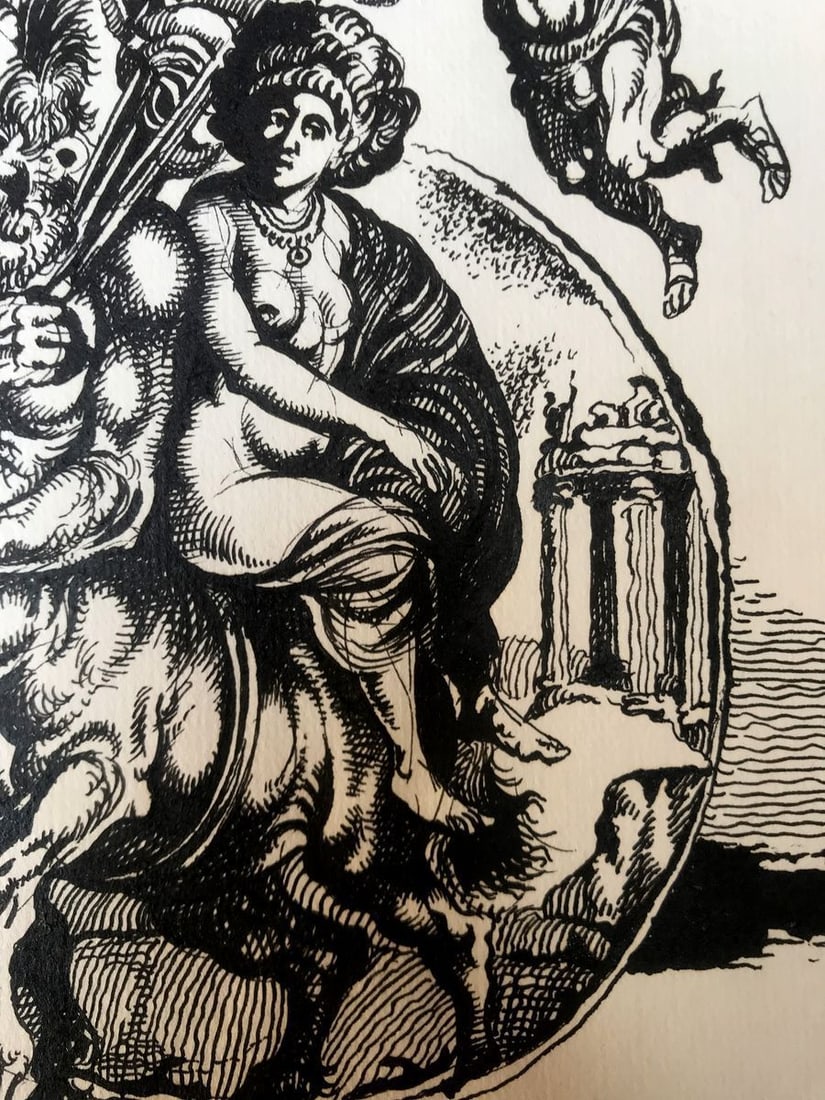 Pen painting Greek mythology Alexander Arkadievich Litvinov - 10