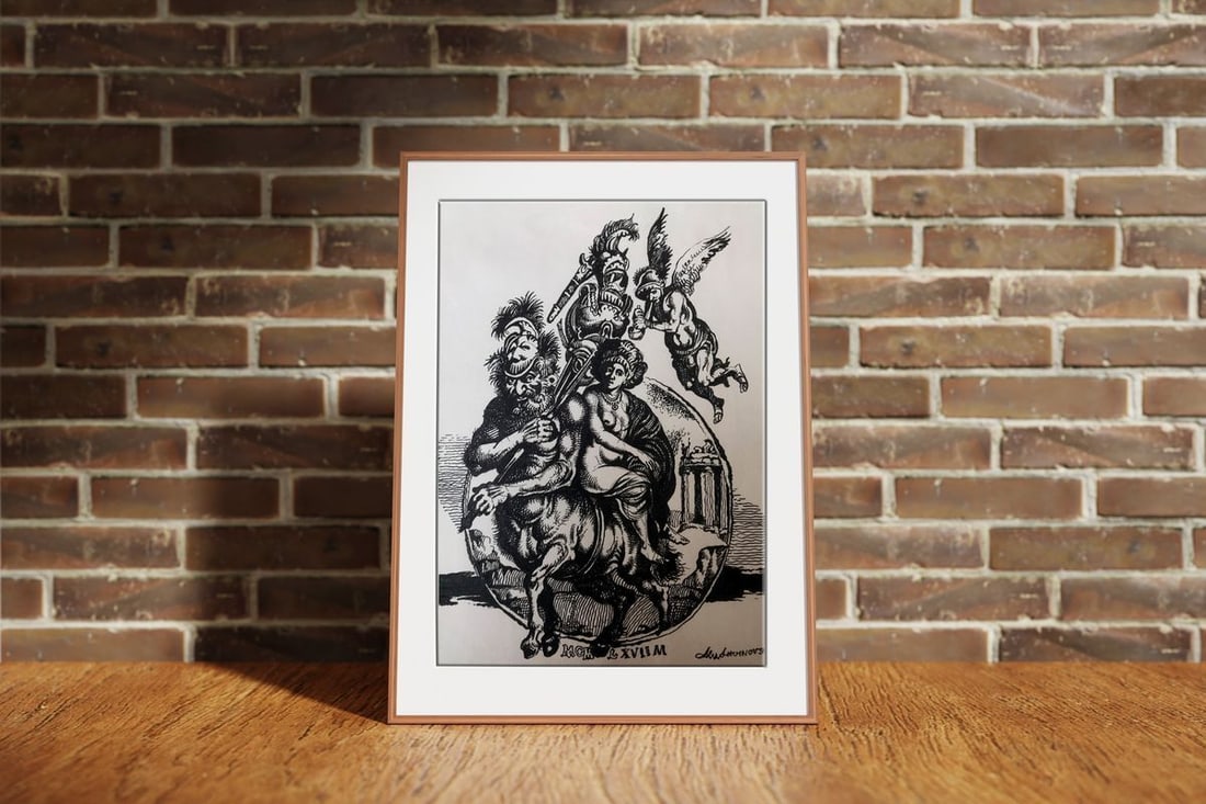 Pen painting Greek mythology Alexander Arkadievich Litvinov - 2