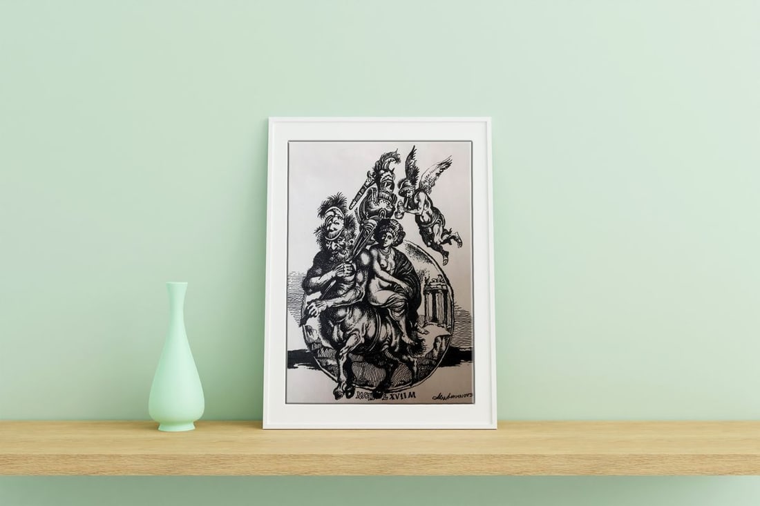 Pen painting Greek mythology Alexander Arkadievich Litvinov - 3