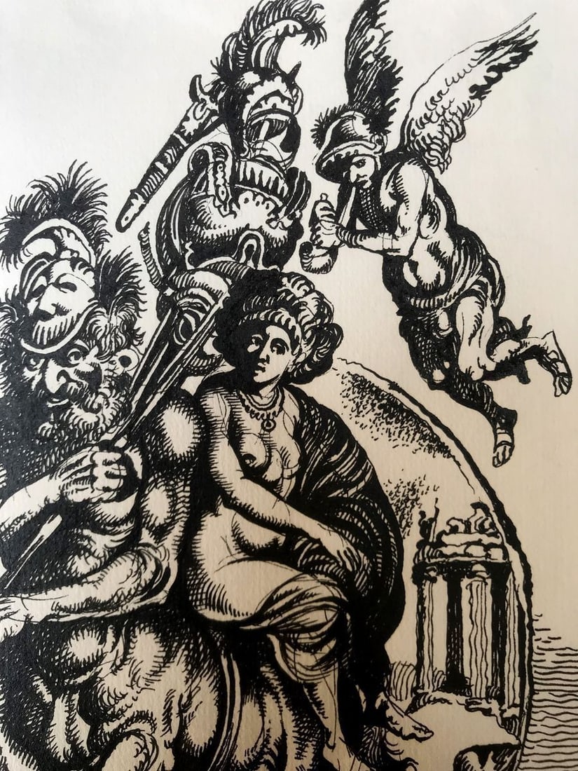 Pen painting Greek mythology Alexander Arkadievich Litvinov - 5