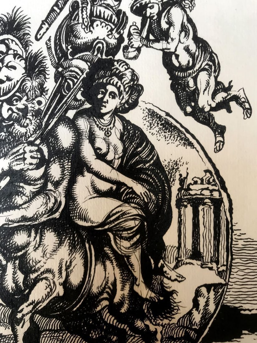 Pen painting Greek mythology Alexander Arkadievich Litvinov - 7