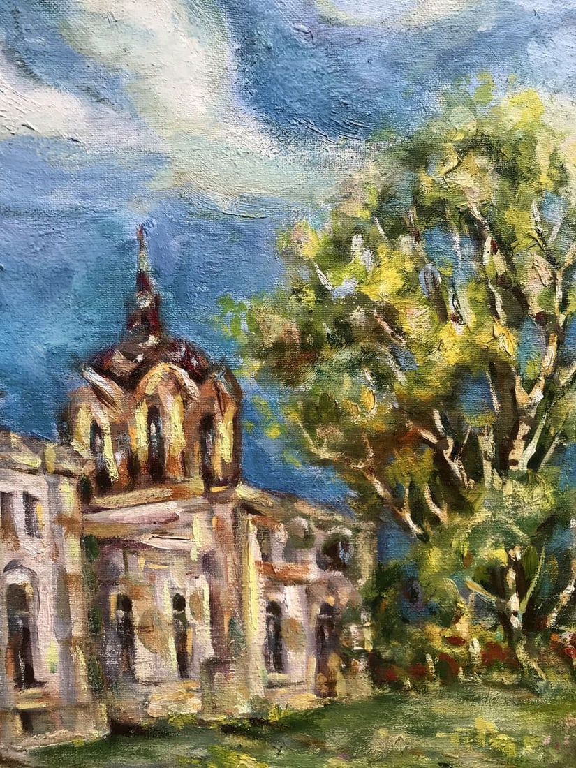 Oil painting Church in Ryabushki Shapoval Ivan Leontyevich - 10