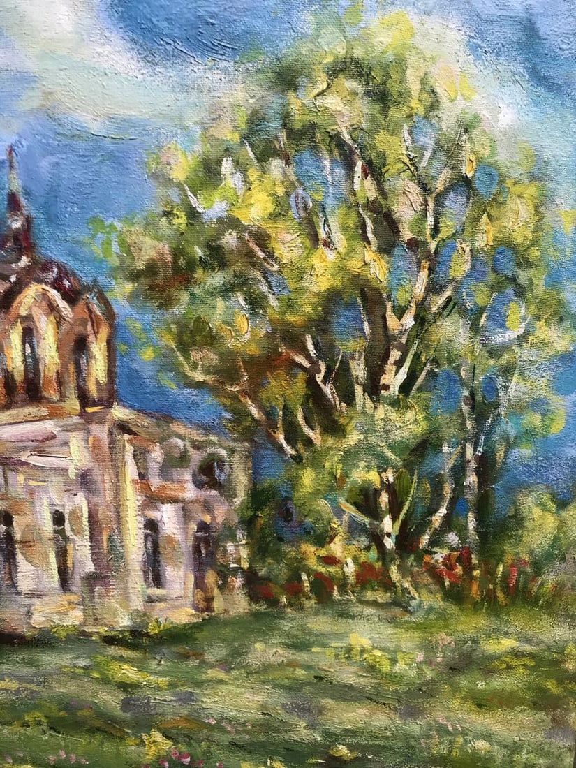 Oil painting Church in Ryabushki Shapoval Ivan Leontyevich - 11