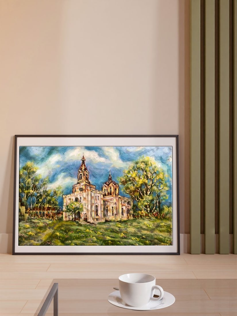 Oil painting Church in Ryabushki Shapoval Ivan Leontyevich - 2