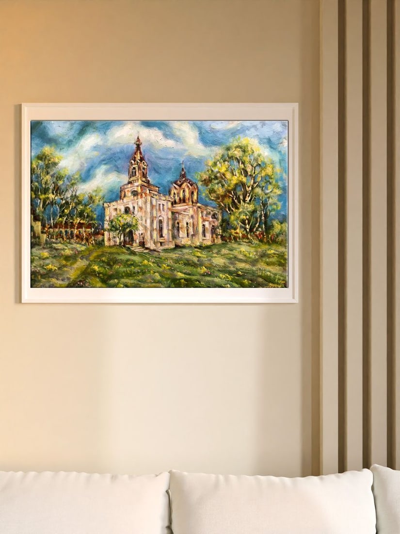Oil painting Church in Ryabushki Shapoval Ivan Leontyevich - 3