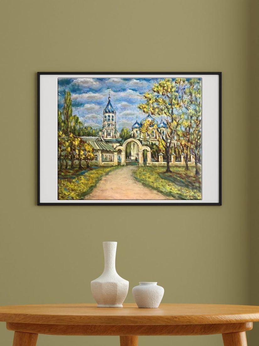 Oil painting Church of the Nativity of the Virgin in Bilopol region Shapoval Ivan Leontyevich - 3