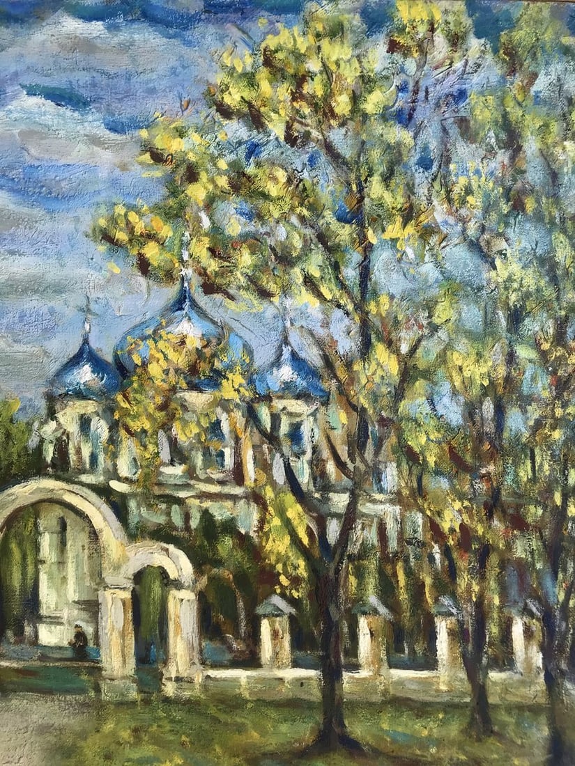 Oil painting Church of the Nativity of the Virgin in Bilopol region Shapoval Ivan Leontyevich - 9