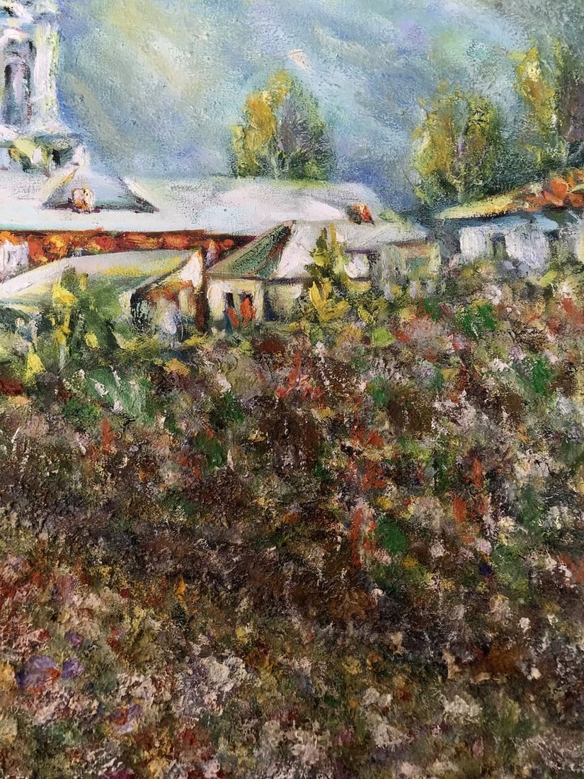 Oil painting A glorious city above the Pslo Shapoval Ivan Leontyevich - 11